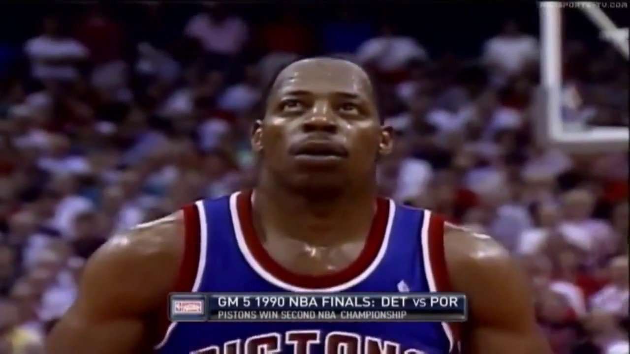 1990 NBA Finals Picture of Vinnie Johnson at the Free Throw Line