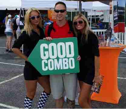 On location at the Oral-B USA 500 with COMBOS Curiosities