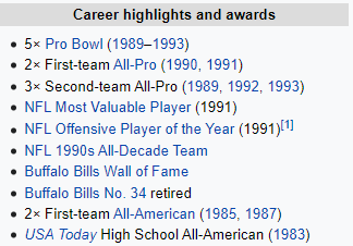 Thurman Thomas Stats